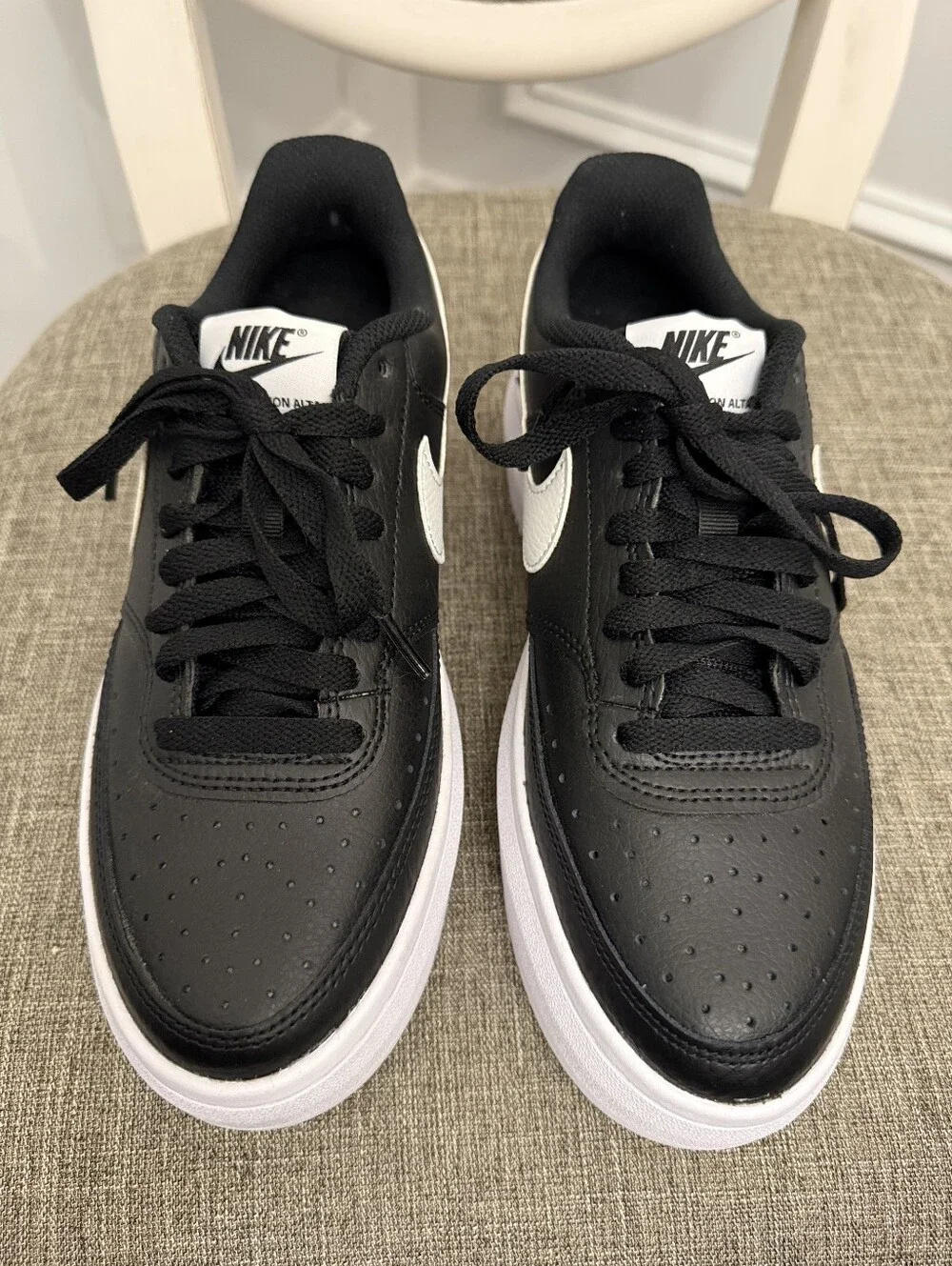 Nike Court Vision LTR Black And White Sneakers 8.5